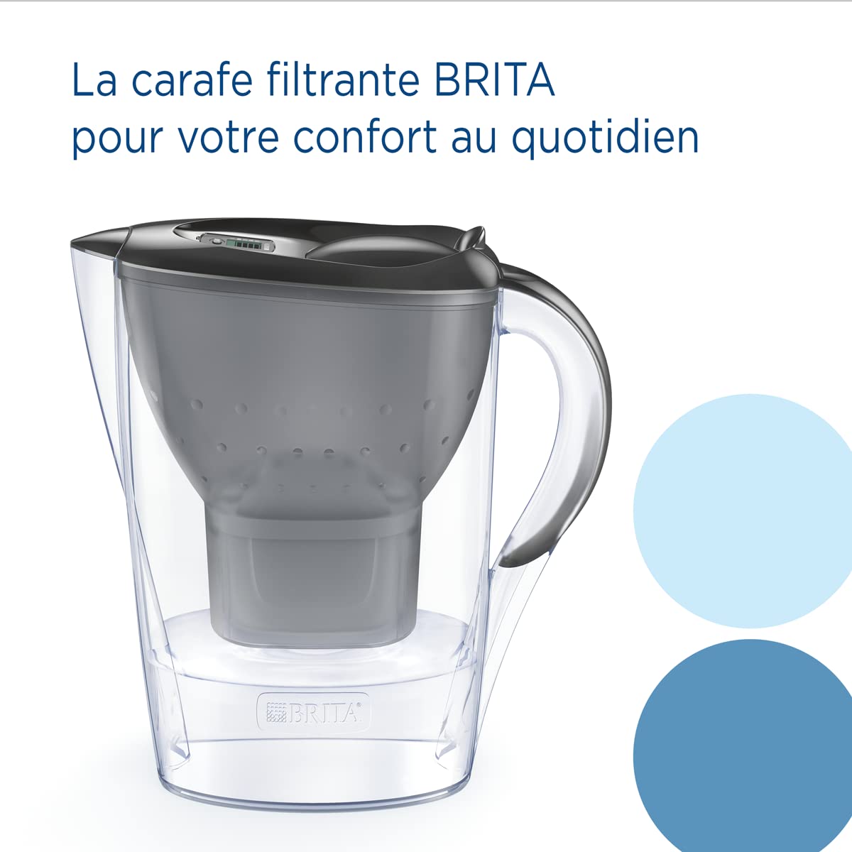 brita-marella-carafe-filtrante-2-4l-gris-3-cartouches-maxtra-pro-all-in-one image 2