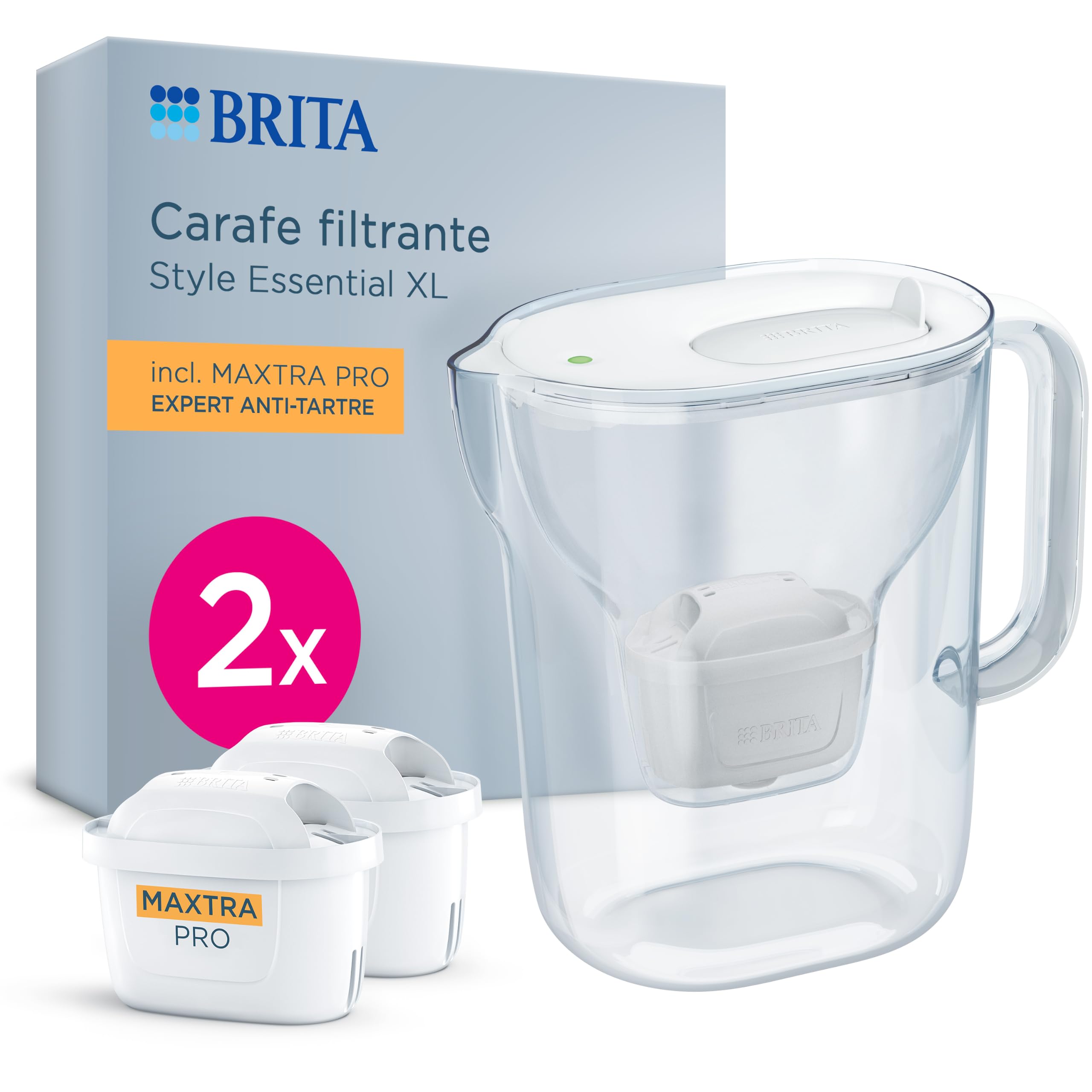 brita-carafe-filtrante-style-essential-blanche-3-cartouches-maxtra-pro image 2