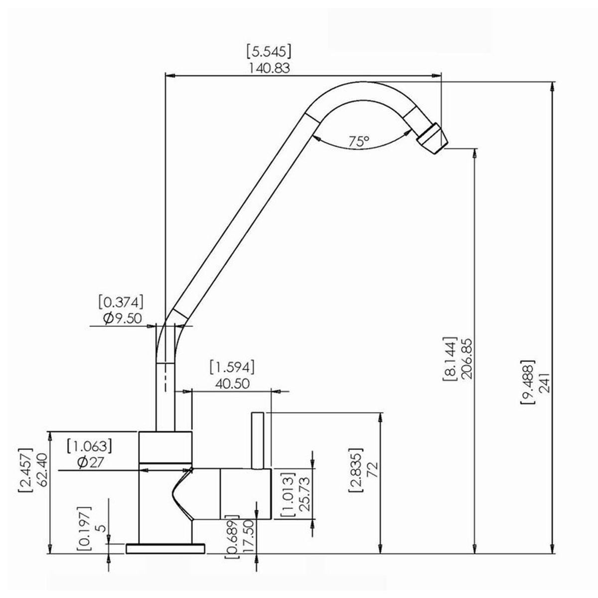 hydropure-r4-robinet-additionnel-court-en-l-chrom-pour-filtre-sous-vier image 2