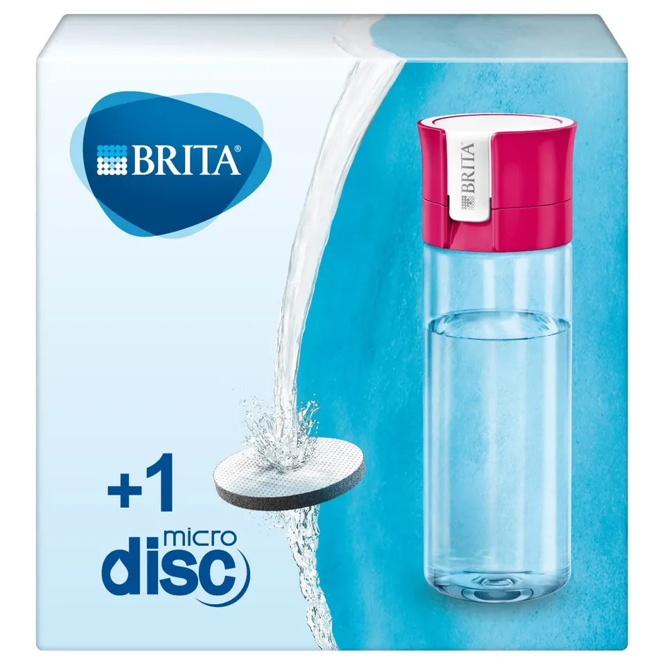 brita-fill-go-gourde-filtrante-rose-0-6-l-1-filtre-microdisc-inclus image 1