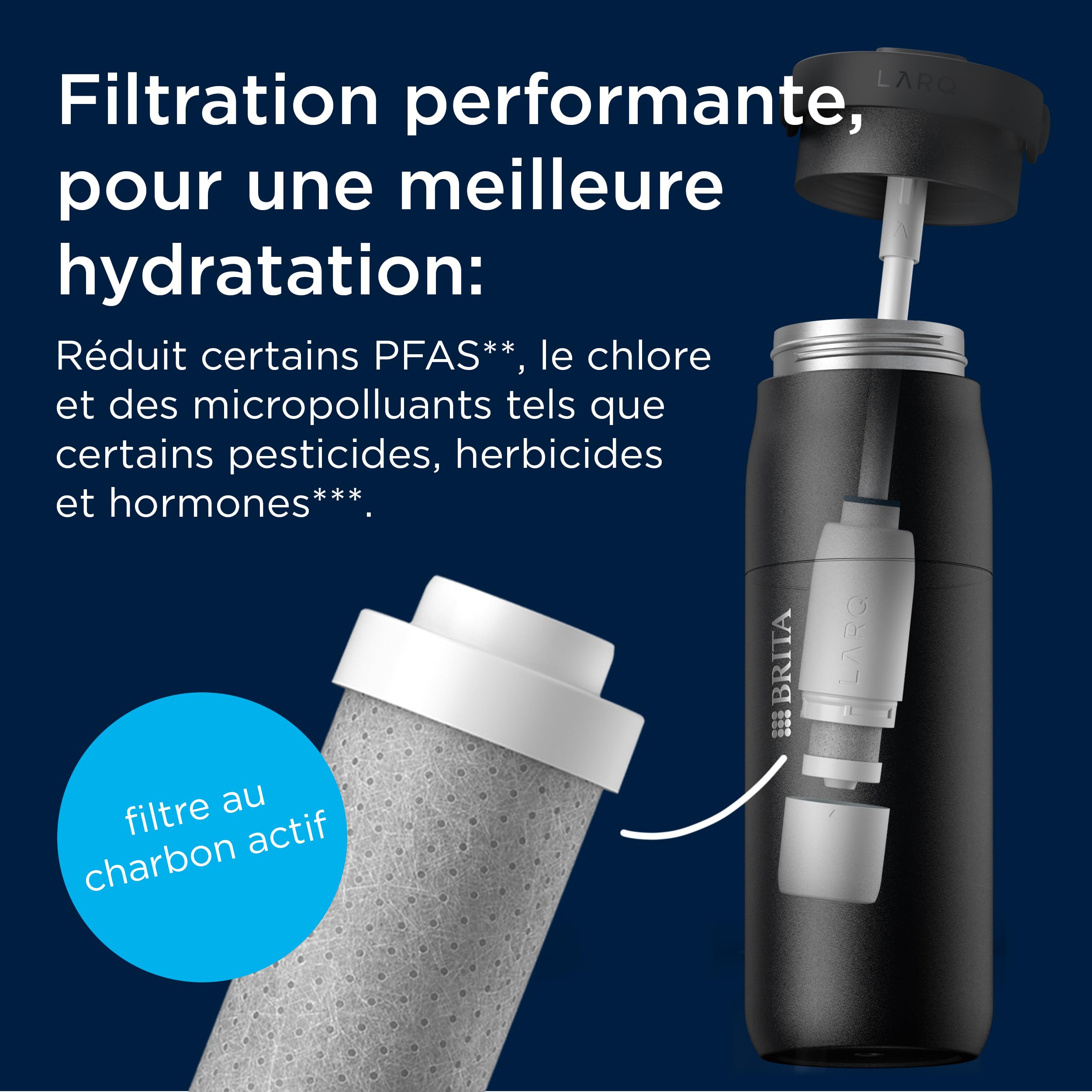 brita-larq-essential-gourde-isotherme-noire-1000-ml-inox-avec-paille image 3