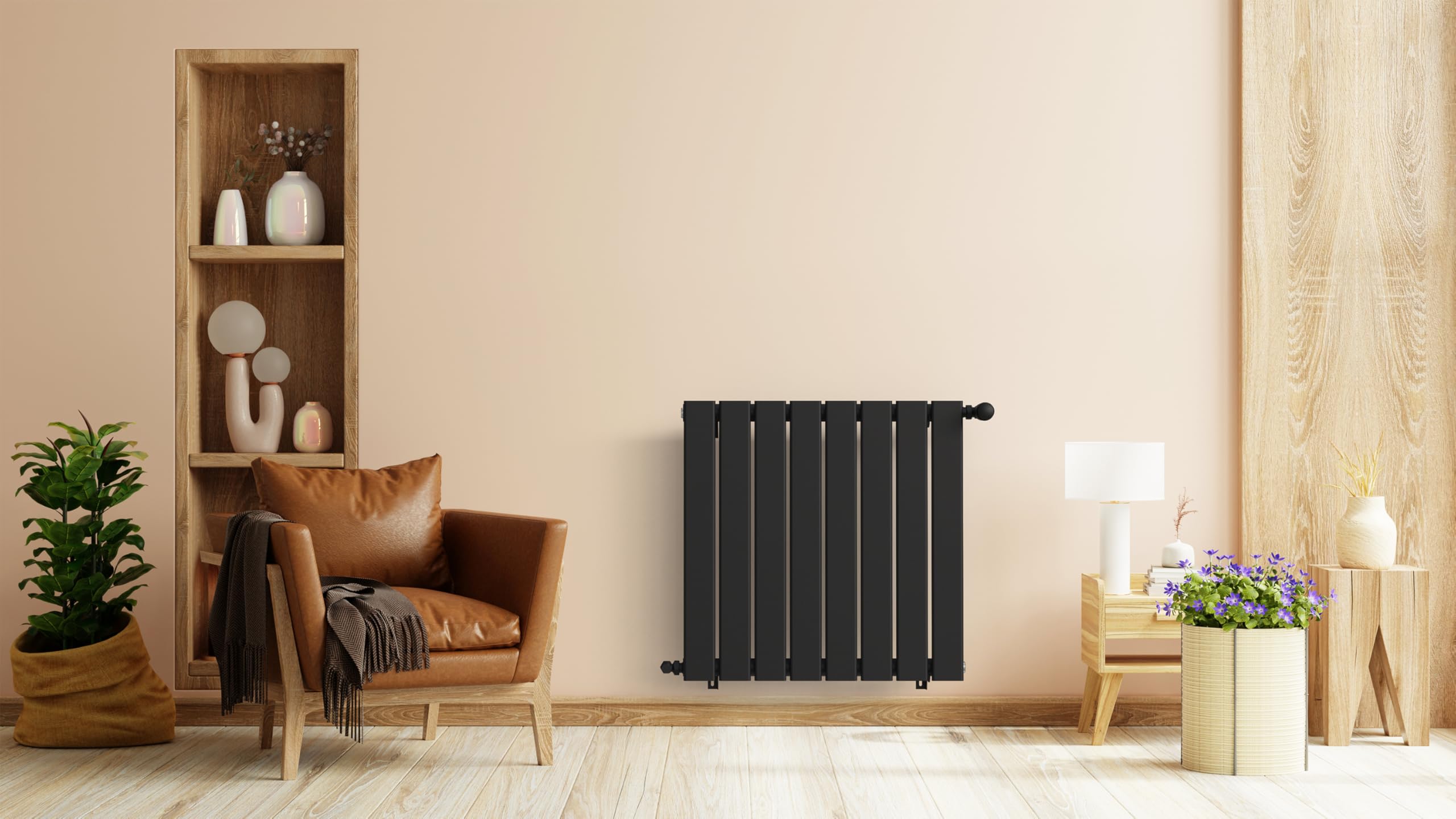 noyon-thiebault-nytia-radiateur-eau-chaude-horizontal-acier-noir-60x60-cm-481w image 2