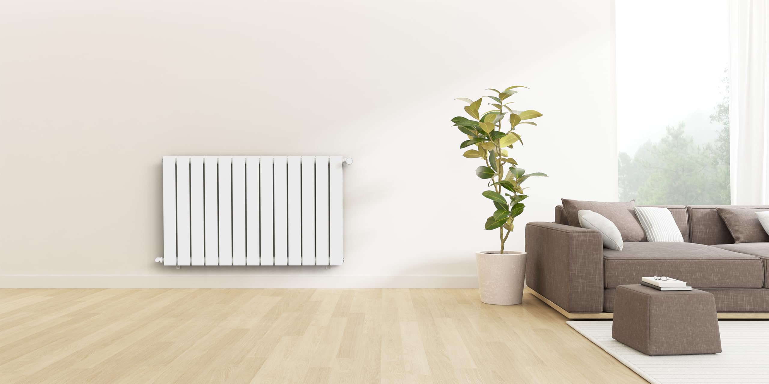 nytia-by-noyon-thiebault-radiateur-eau-chaude-acier-blanc-60x100-cm-1435w-double image 2