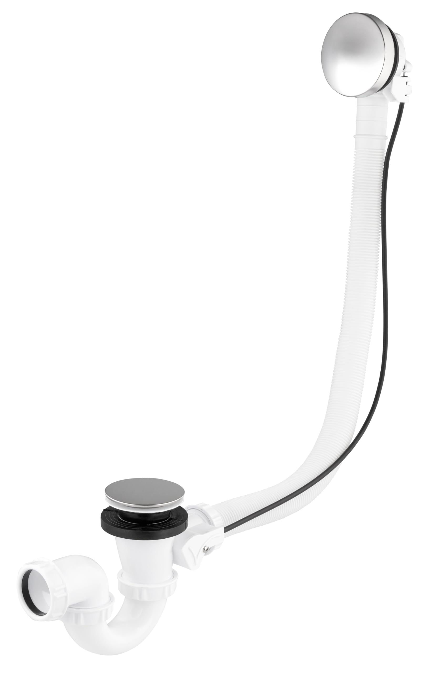 noyon-thiebault-vidage-baignoire-complet-c-ble-650mm-volant-inox-chrom-40-mm image 1