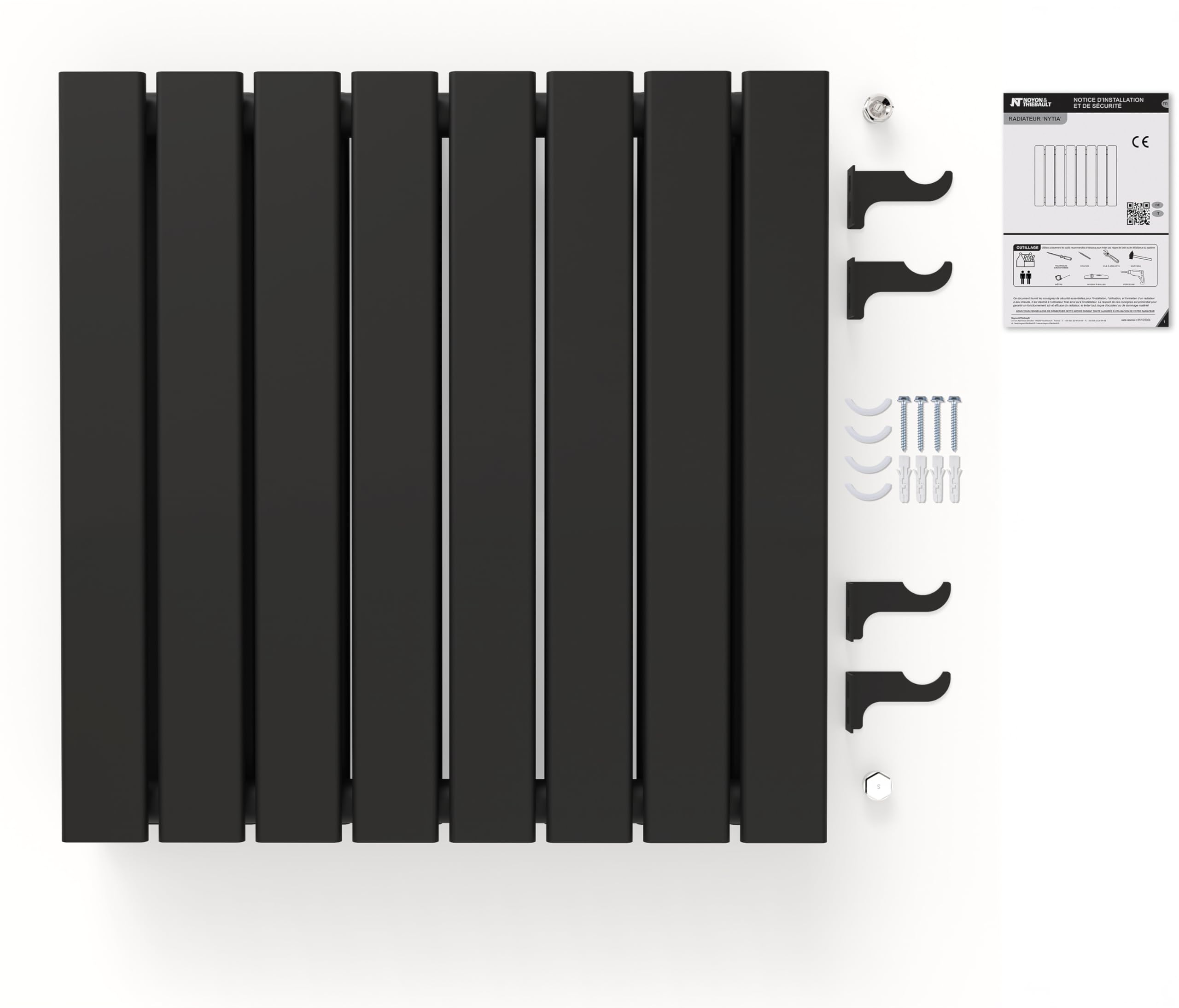 noyon-thiebault-nytia-radiateur-eau-chaude-horizontal-acier-noir-60x60-cm-883-w image 5
