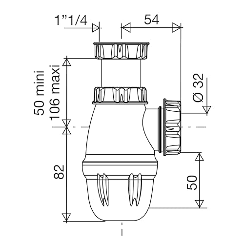 noyon-thiebault-siphon-nf-pour-lavabo-r-glable-40-106-mm-sortie-32 image 4