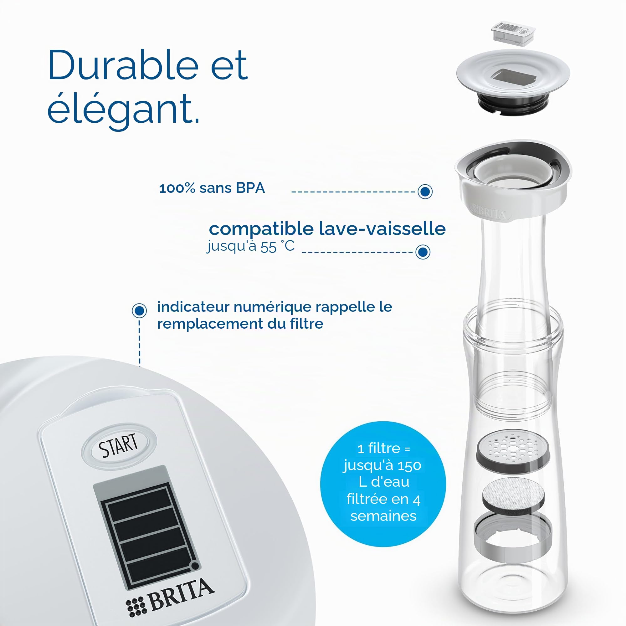 brita-bouteille-filtrante-gris-pastel-1-3-l-1-filtre-microdisc image 2