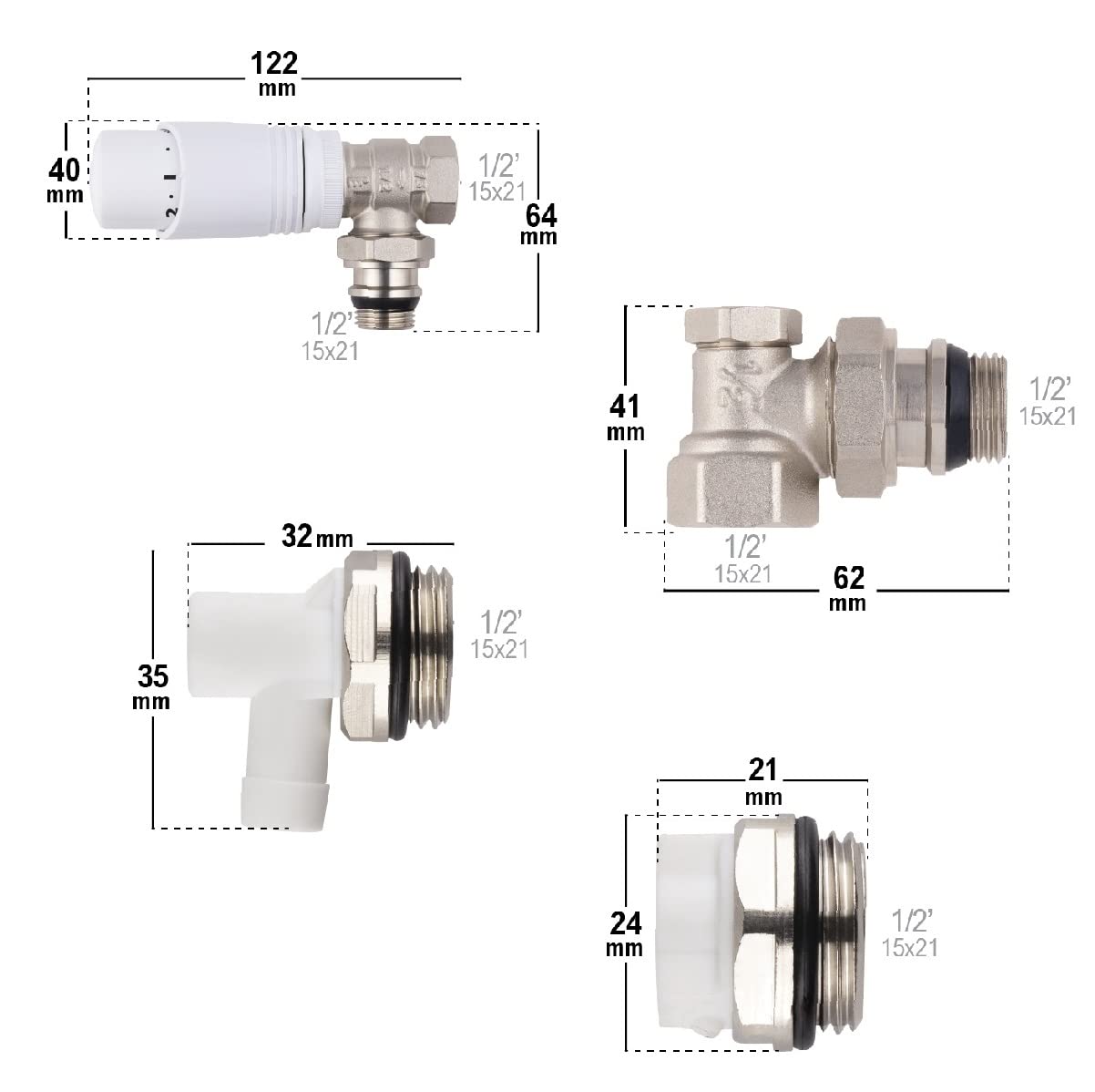 noyon-thiebault-kit-raccordement-radiateur-15x21-thermostatique-m30x150-blanc image 4