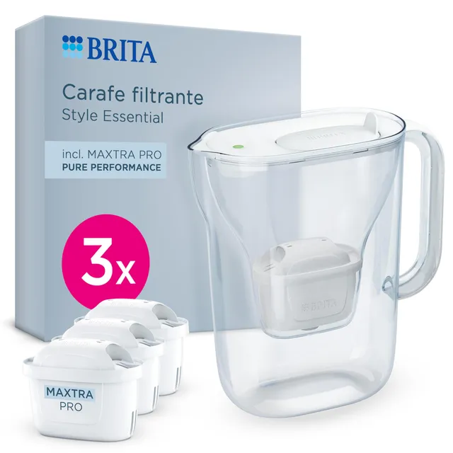brita-carafe-filtrante-style-essential-blanche-3-cartouches-maxtra-pro image 1