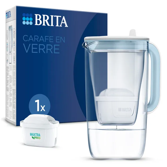 brita-marella-verre-bleu-clair-carafe-filtrante-2-5-l-1-filtre-maxtra-pro-all-in image 1