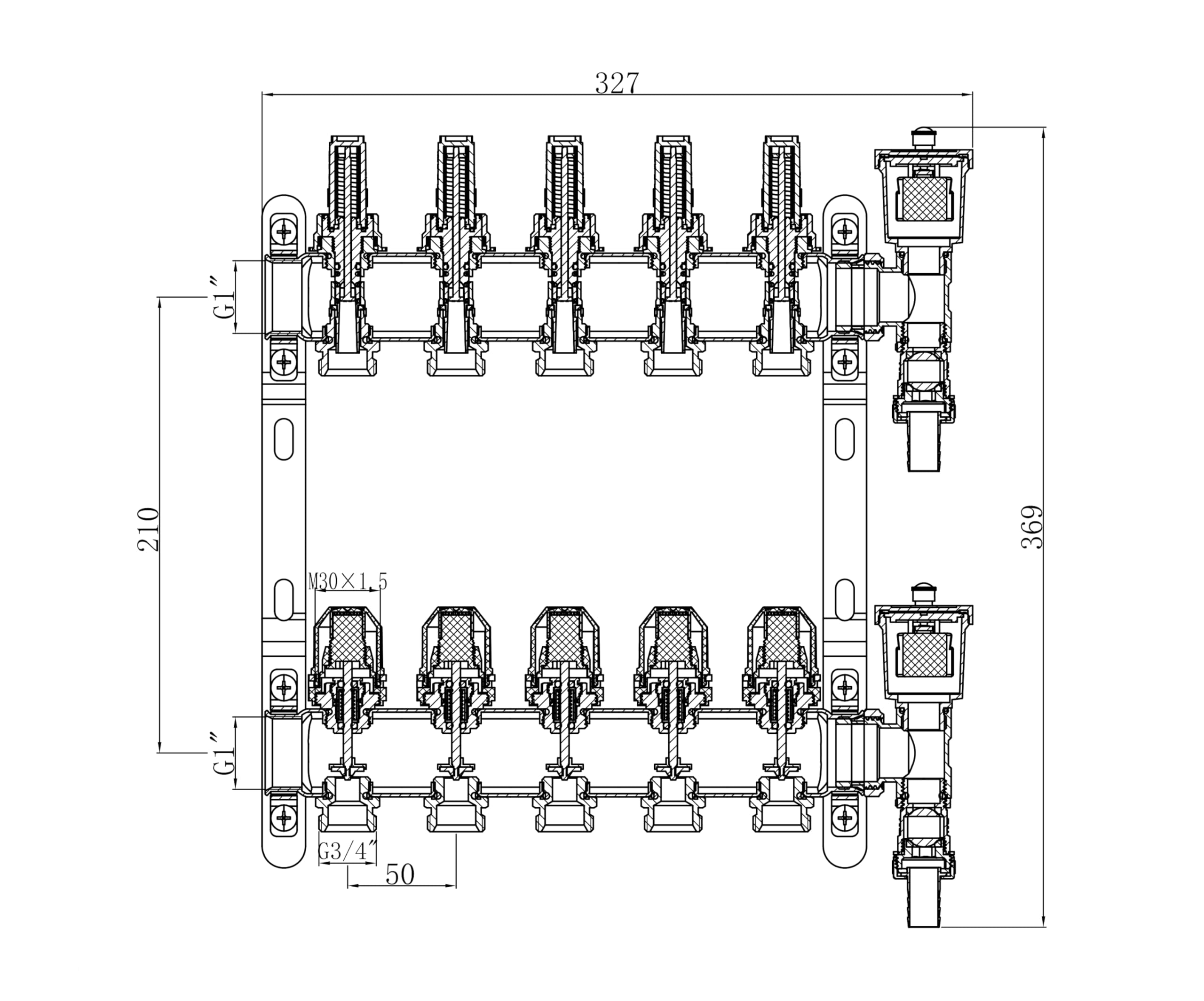 noyon-thiebault-collecteur-plancher-chauffant-inox-5-circuits-avec-d-bitm-tres-1 image 4