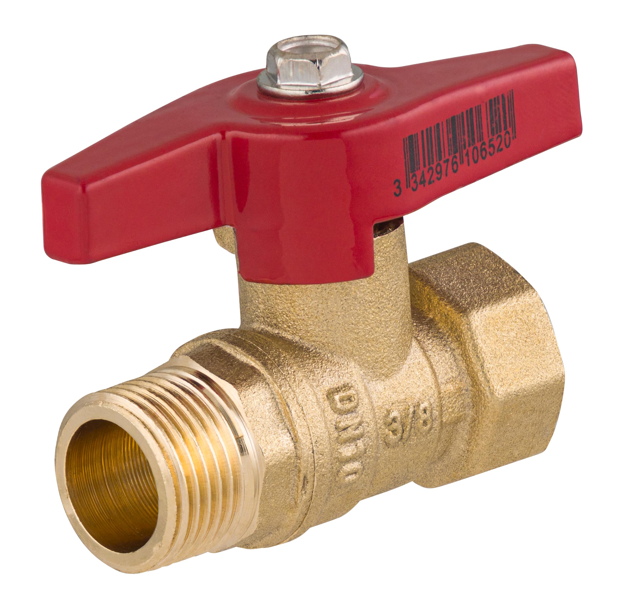 noyon-thiebault-s-rie-1-vanne-d-arr-t-1-4-tour-laiton-brut-mf-3-8-12x17-manette- image 1