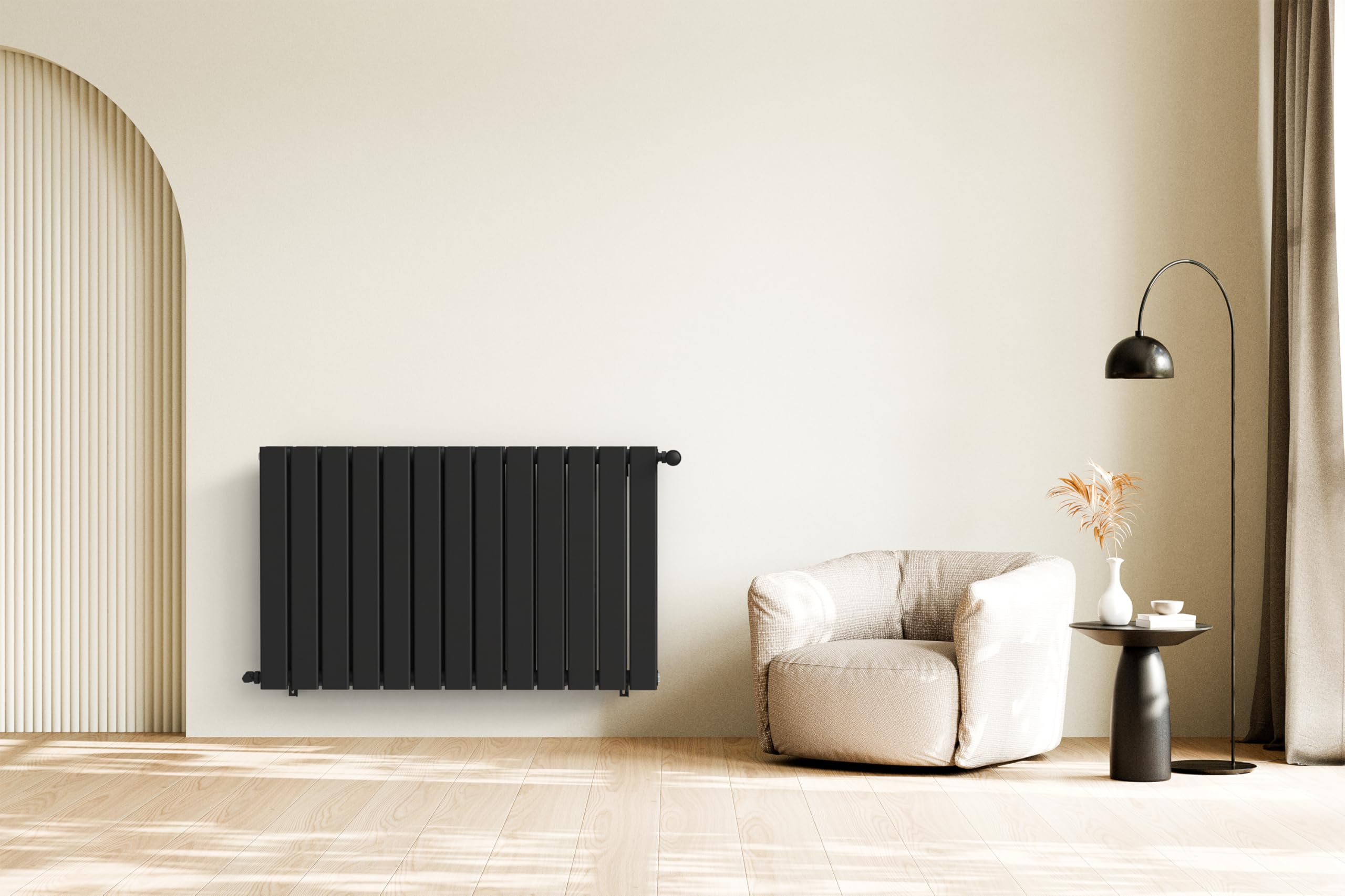 noyon-thiebault-nytia-radiateur-eau-chaude-horizontal-acier-noir-60x100-cm-1435w image 3