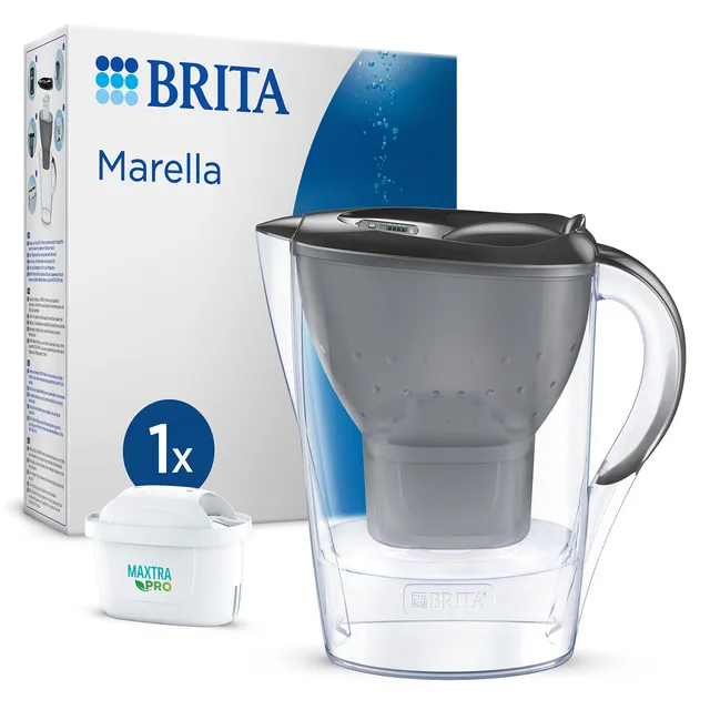 brita-marella-carafe-filtrante-2-4-l-gris-1-cartouche-maxtra-pro-all-in-one image 1