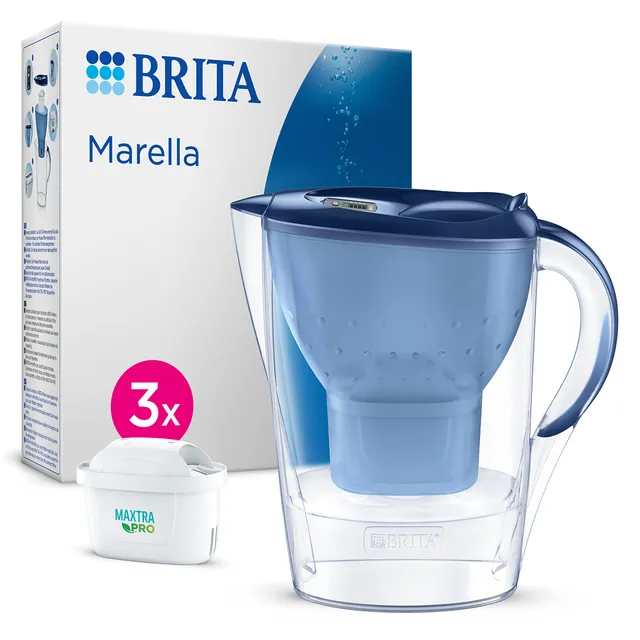 brita-carafe-filtrante-marella-2-4-l-bleue-3-cartouches-maxtra-pro-all-in-one image 1