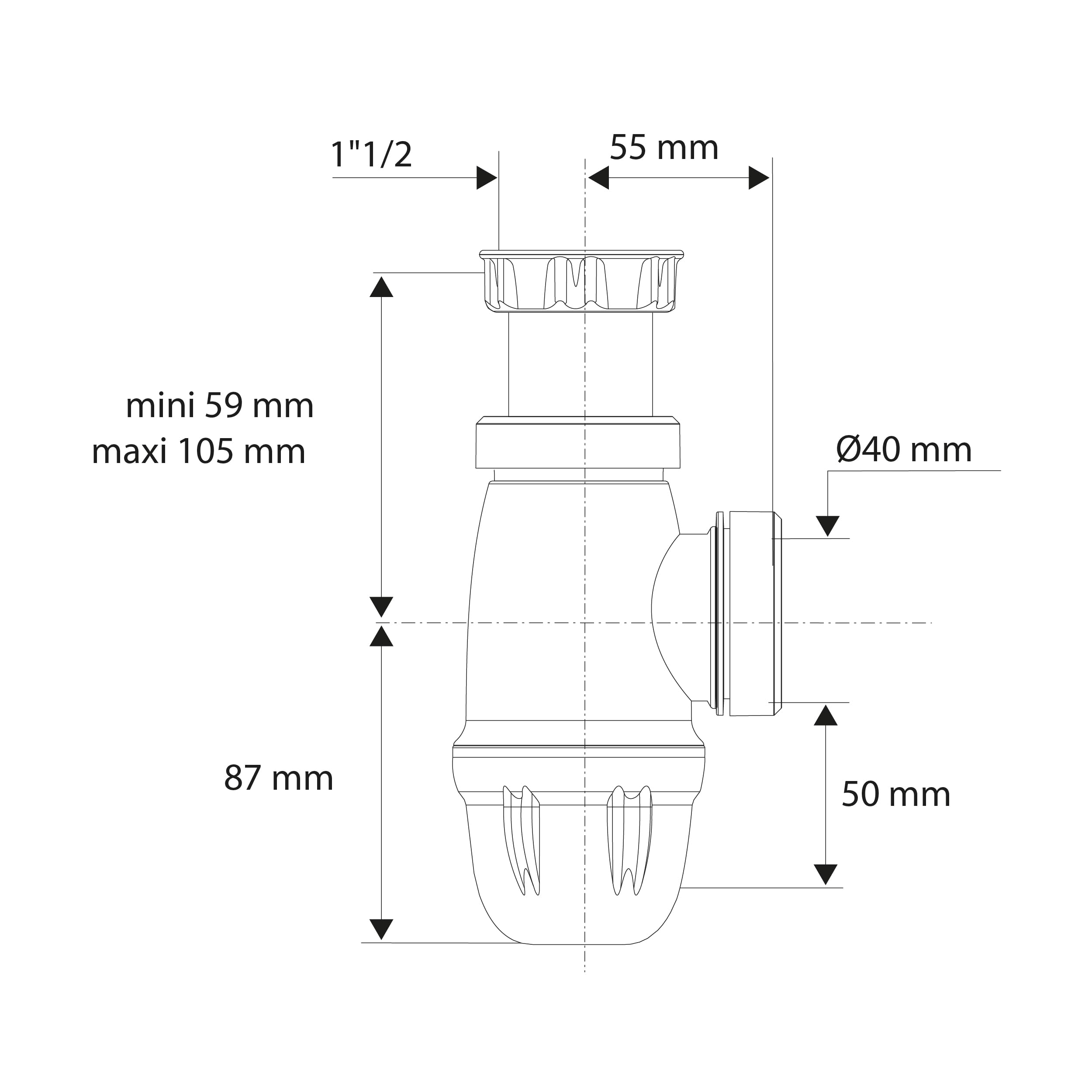 noyon-thiebault-siphon-nf-vier-40-mm-raccordement-facile-40x49 image 2