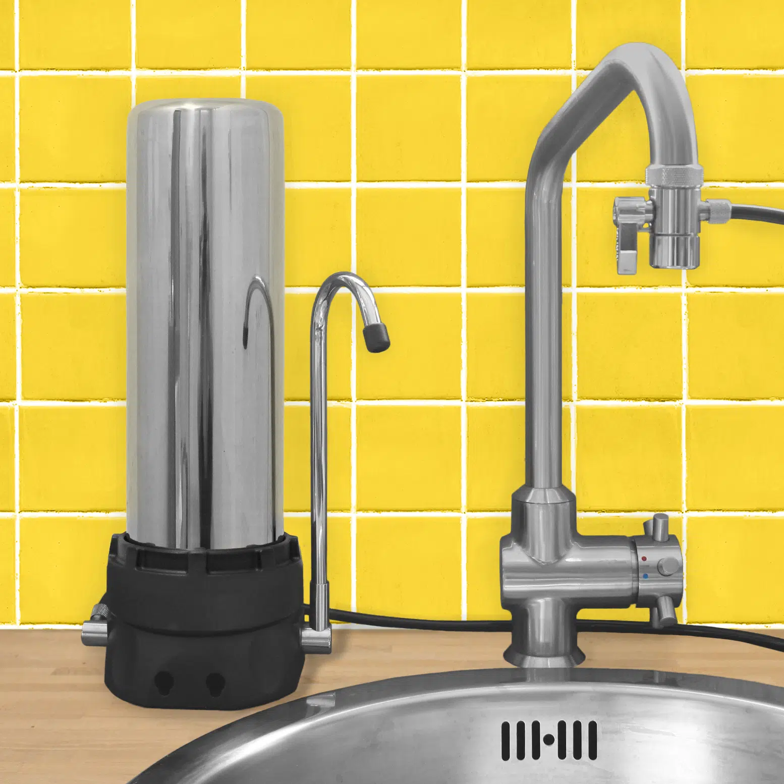 hydropure-inox-filtre-sur-vier-raccord-robinet image 3