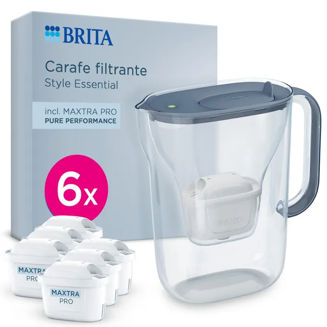 brita-style-essential-bleue-carafe-filtrante-2-4-l-6-cartouches-maxtra-pro image 1