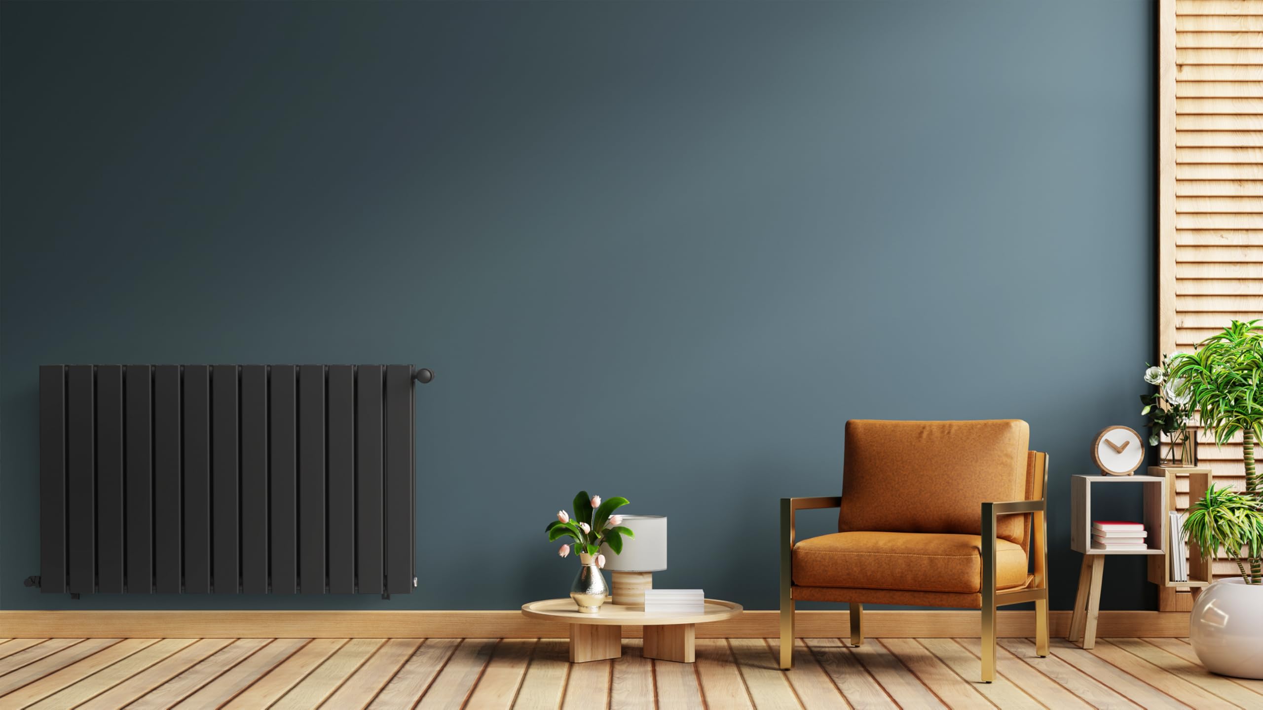noyon-thiebault-nytia-radiateur-eau-chaude-horizontal-acier-noir-60x100-cm-1435w image 2