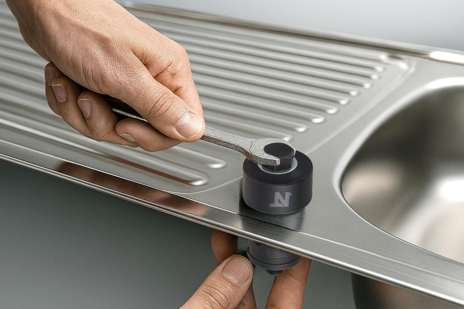 noyon-thiebault-emporte-pi-ce-manuel-m-tal-35-mm-pour-vier-inox-alliage-cr40 image 2