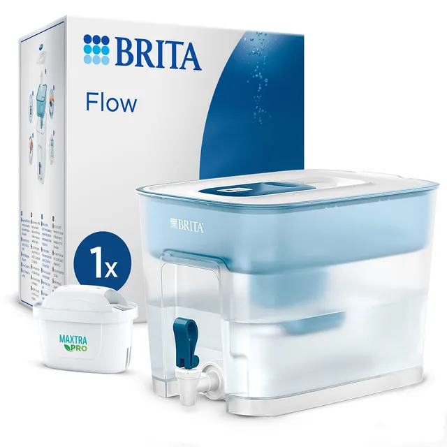 brita-flow-syst-me-de-filtration-d-eau-8-2-l-cool-blue-avec-filtre-maxtra-pro-al image 1