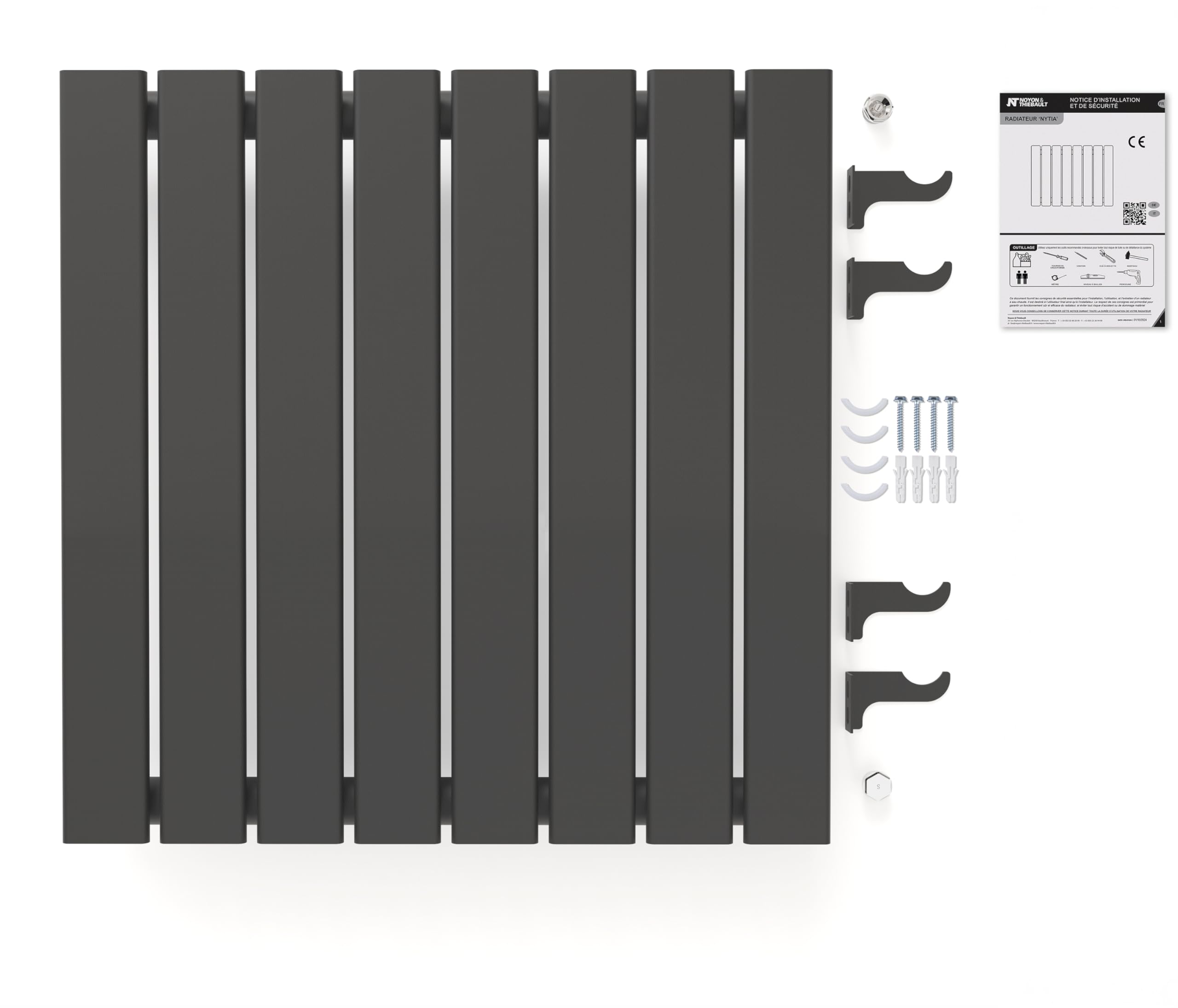 noyon-thiebault-nytia-radiateur-eau-chaude-horizontal-acier-anthracite-60-x-60-c image 5
