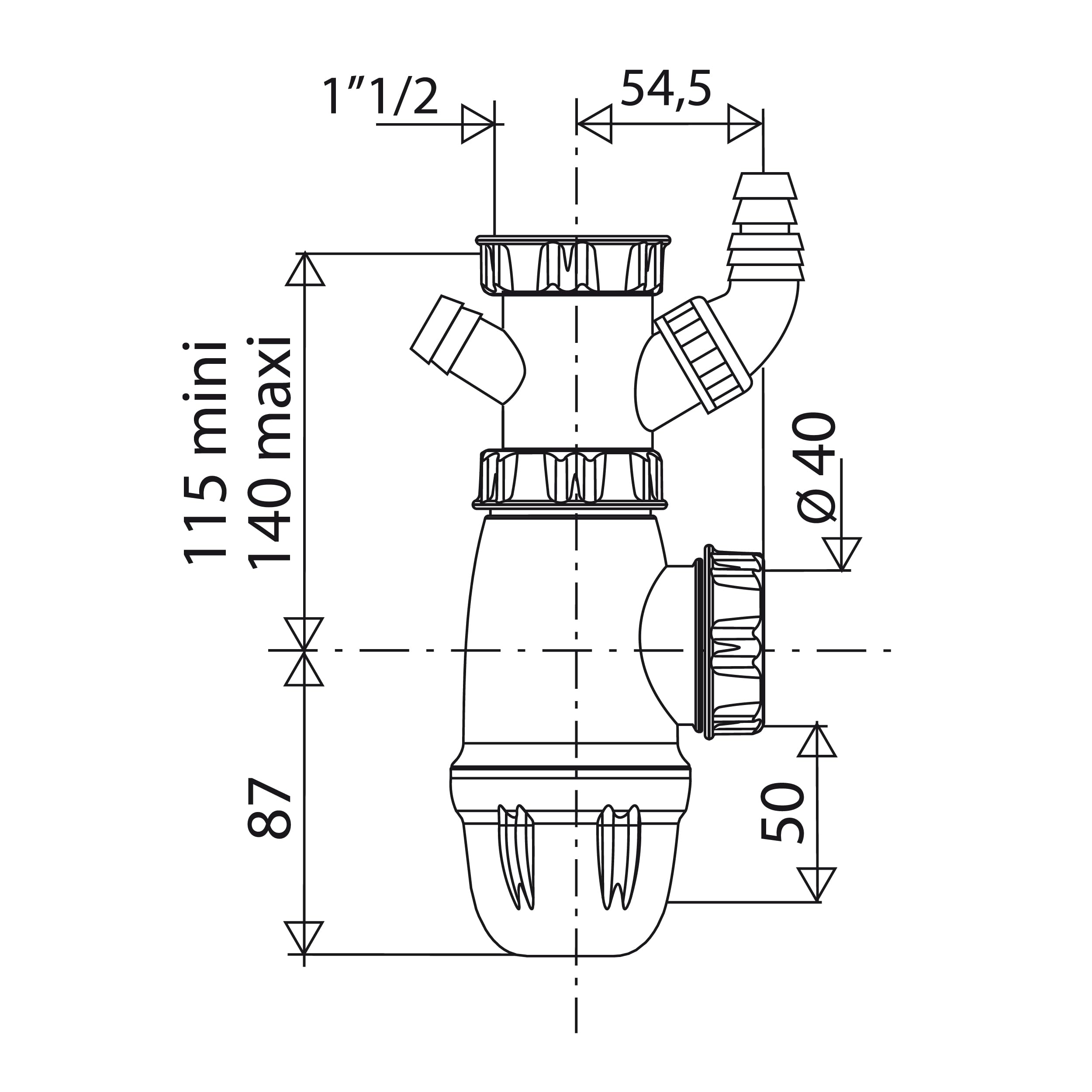 noyon-thiebault-siphon-nf-pour-vier-avec-2-prises-machine-laver image 2