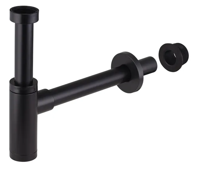 noyon-thiebault-siphon-de-lavabo-noir-mat-f33x42-32-r-glable-70-250-mm image 1
