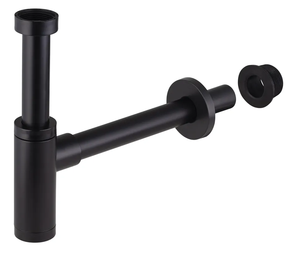 noyon-thiebault-siphon-de-lavabo-noir-mat-f33x42-32-r-glable-70-250-mm image 1