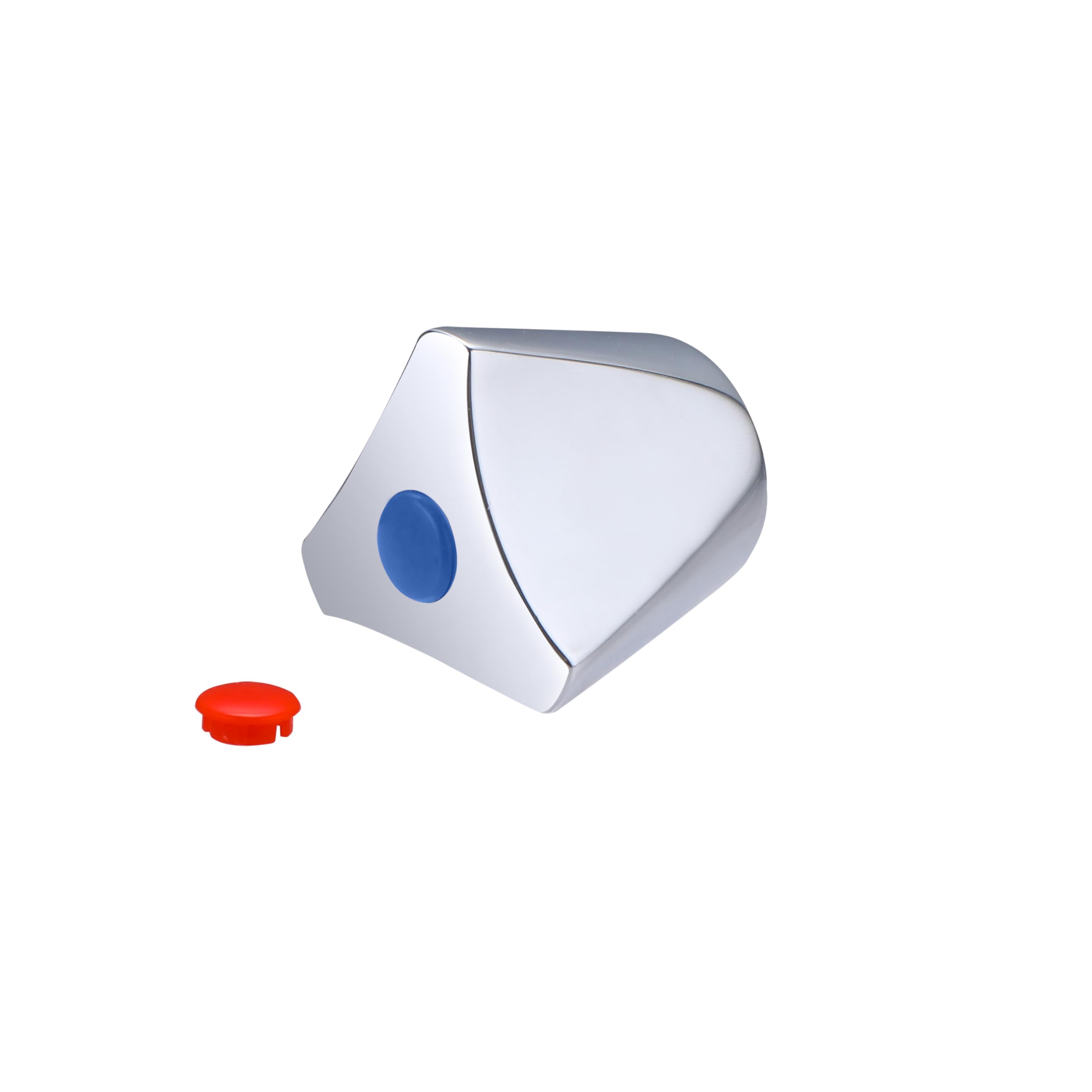 noyon-thiebault-croisillon-tricorne-m-tal-chrom-pour-robinet-avec-pastilles-bleu image 1