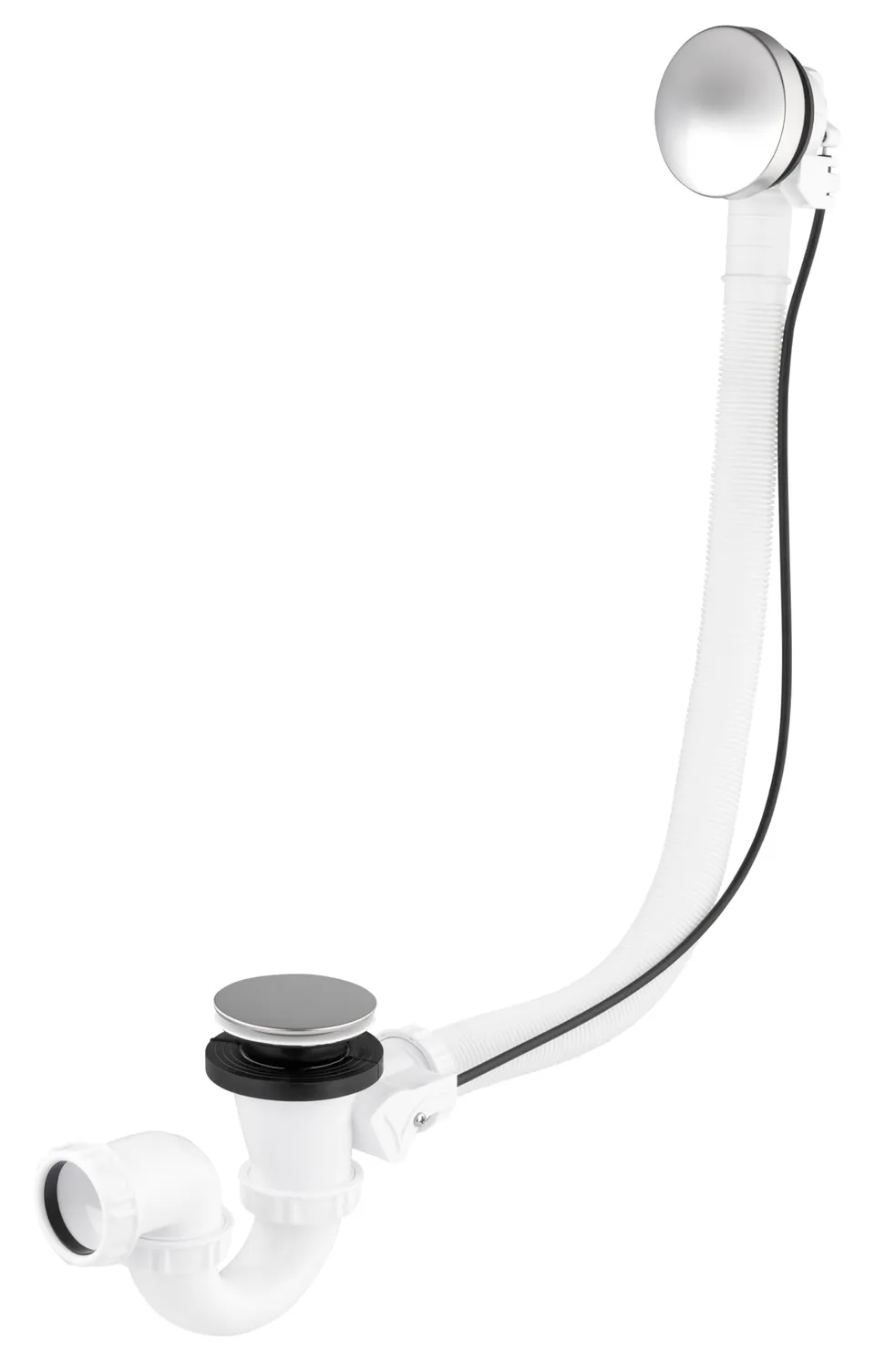 noyon-thiebault-vidage-baignoire-complet-c-ble-650mm-volant-inox-chrom-40-mm image 1