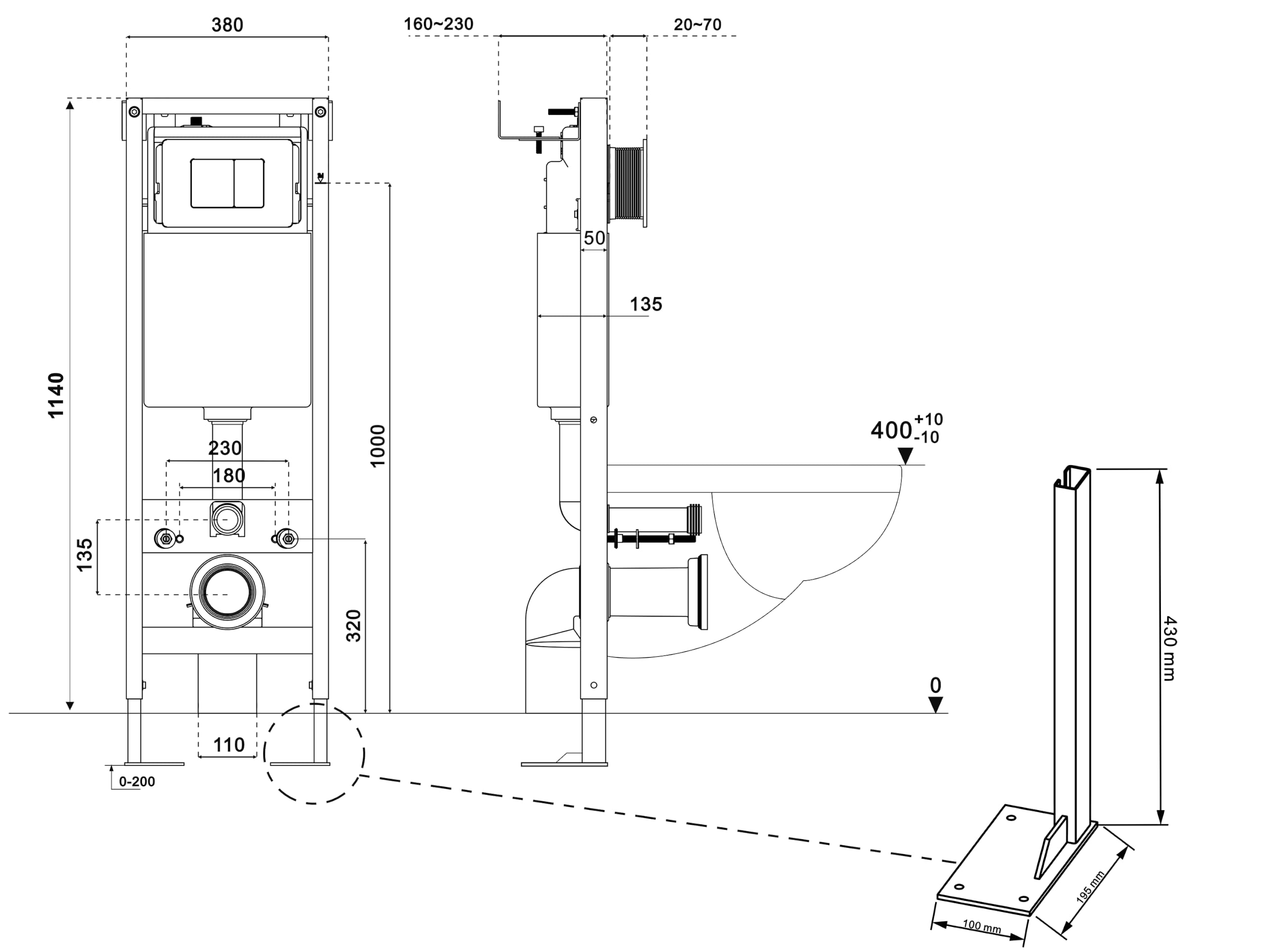 noyon-thiebault-b-ti-support-autoportant-wc-suspendu-3-6l-acier-400-kg-r-servoir image 7