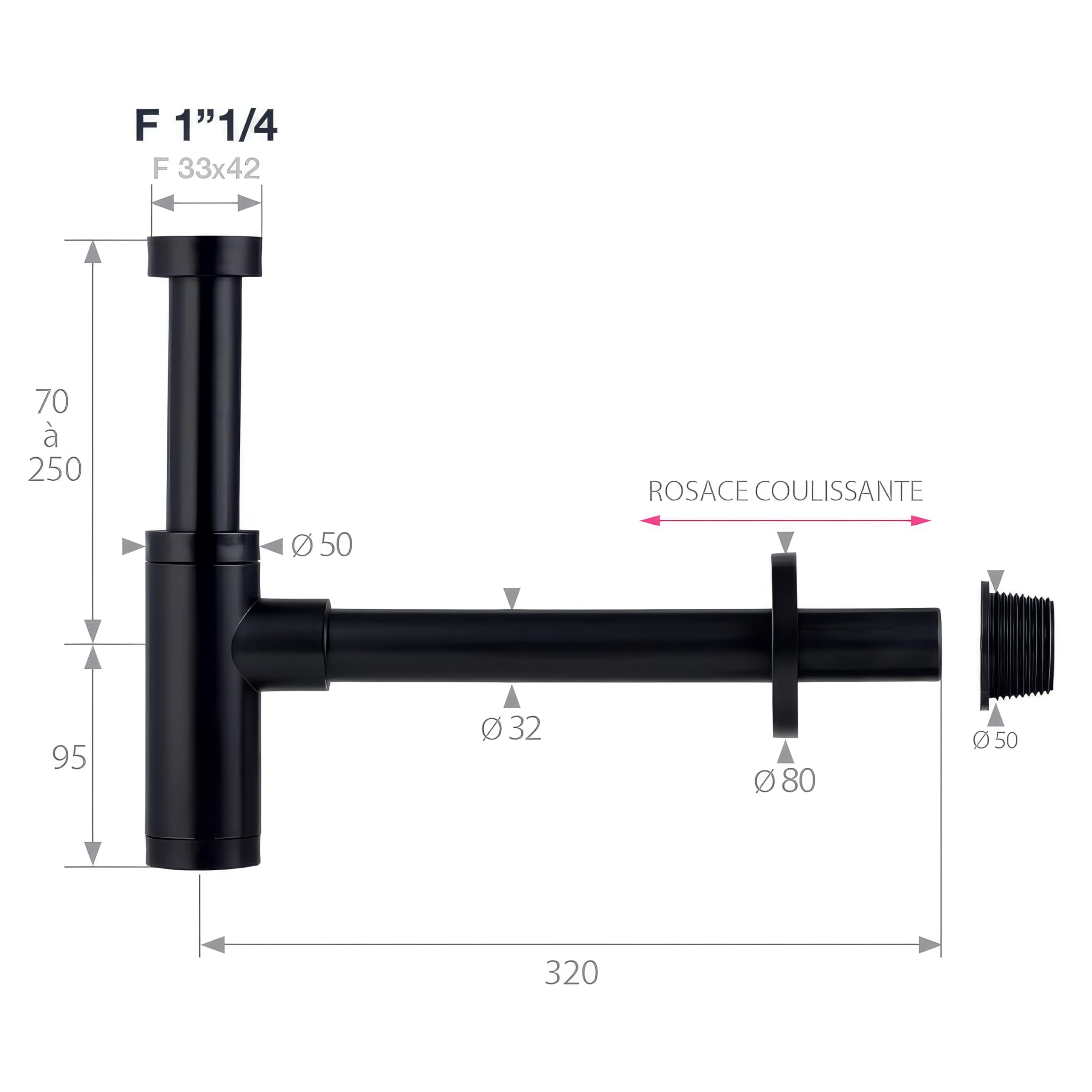 noyon-thiebault-siphon-de-lavabo-noir-mat-f33x42-32-r-glable-70-250-mm image 5
