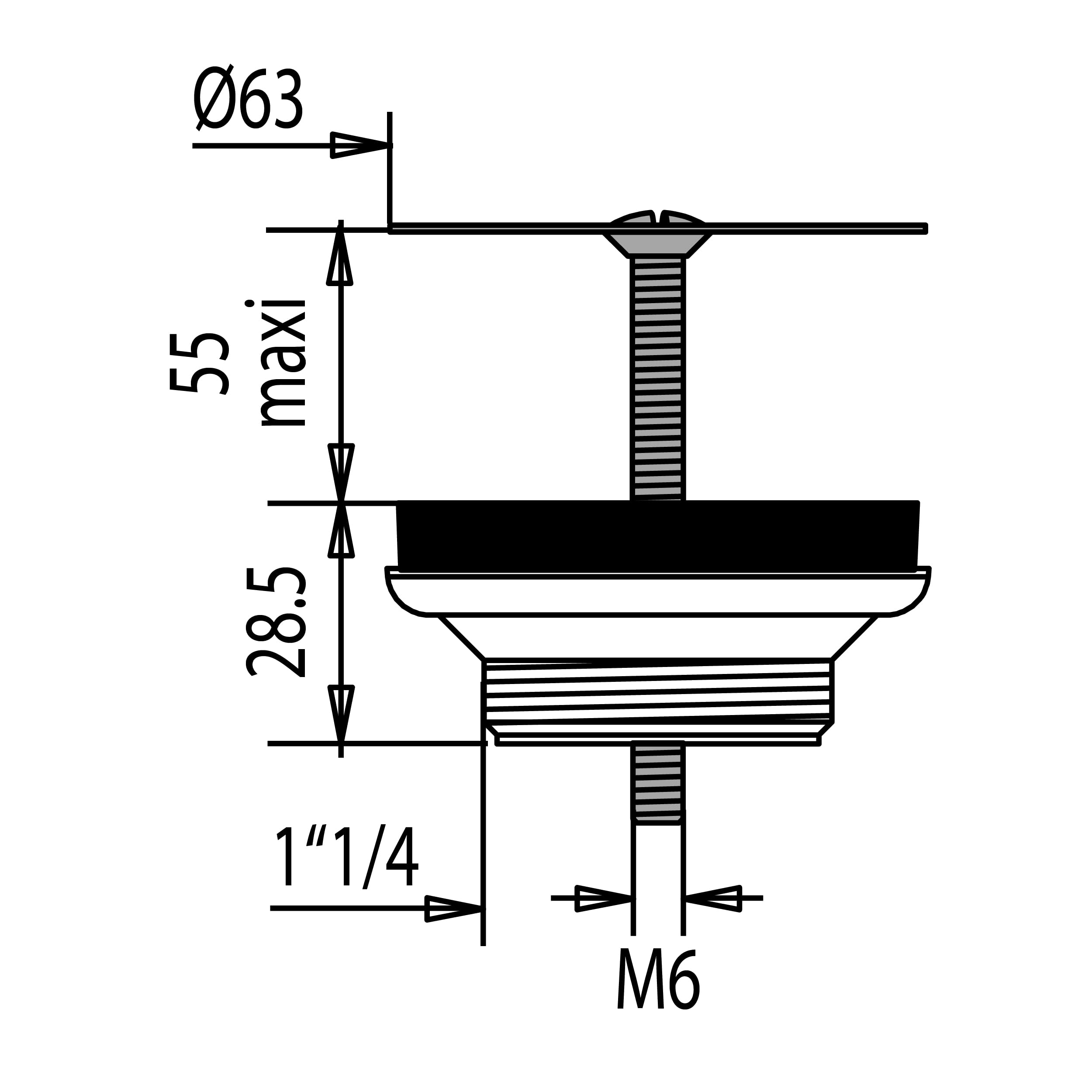 noyon-thiebault-bonde-nf-grille-coulement-libre-pour-lavabo-63-mm image 2