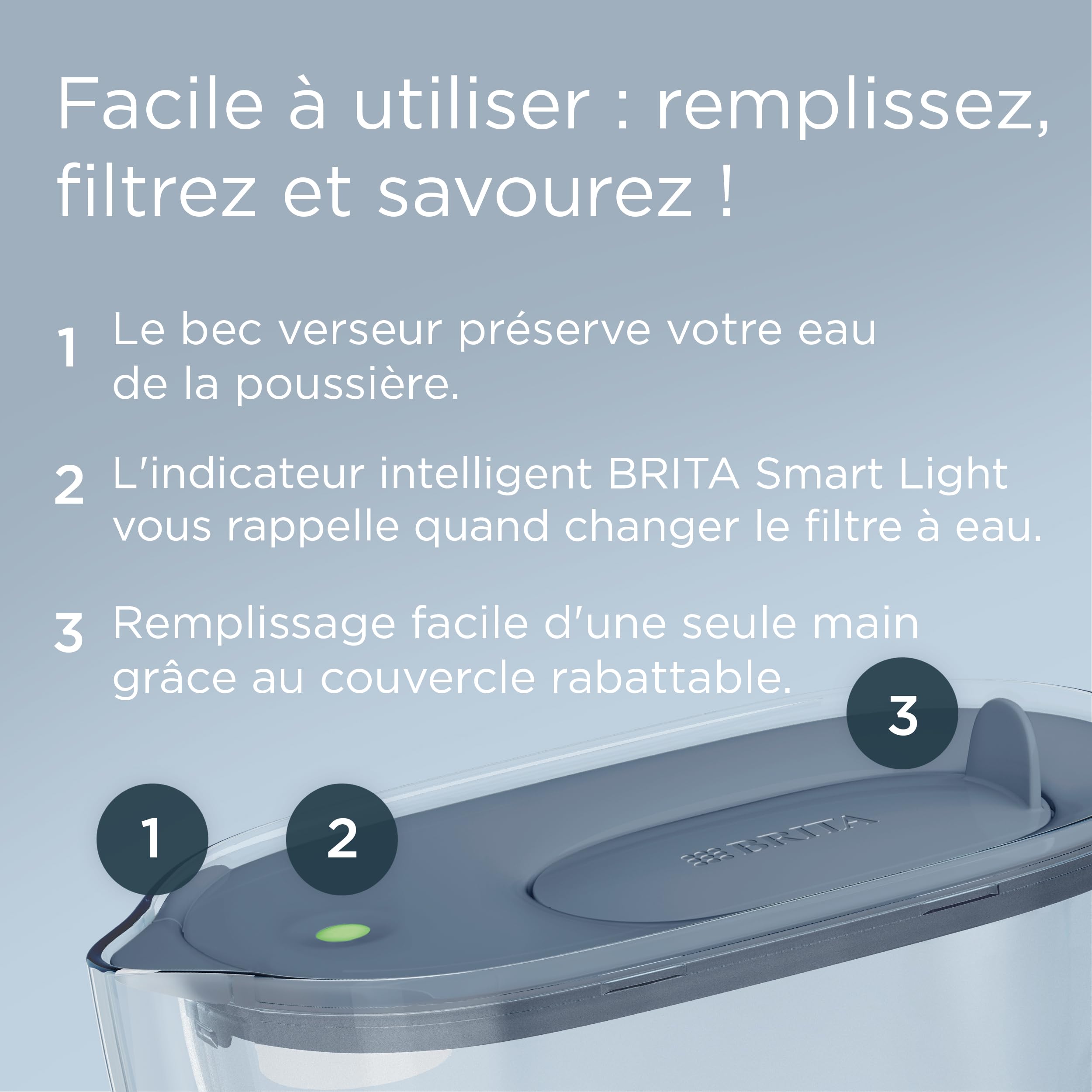 brita-style-essential-bleue-carafe-filtrante-2-4-l-6-cartouches-maxtra-pro image 3