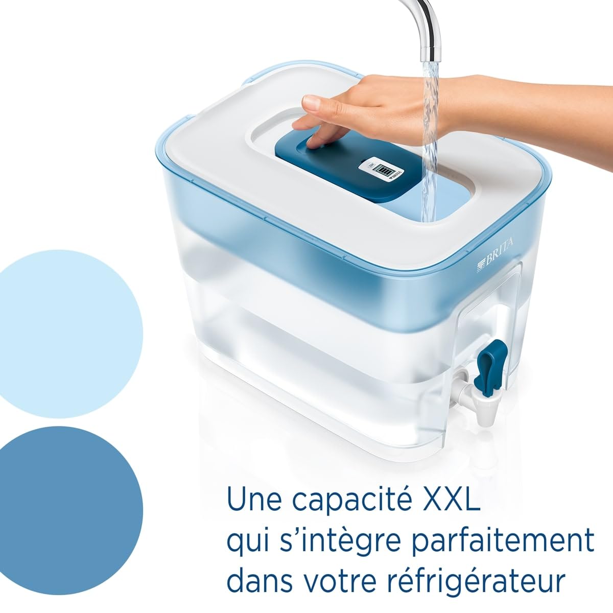 brita-flow-syst-me-de-filtration-d-eau-8-2-l-cool-blue-avec-filtre-maxtra-pro-al image 2