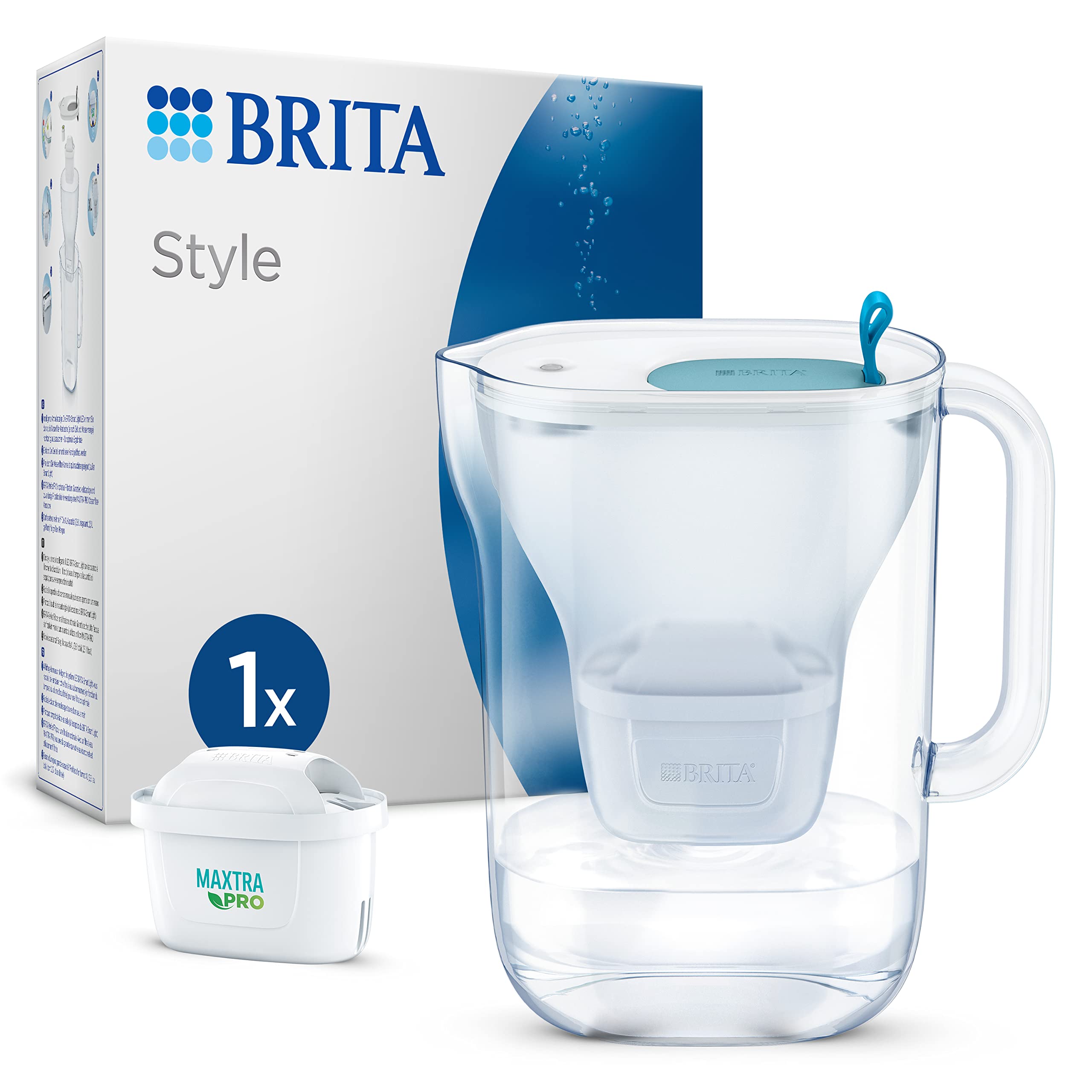 brita-carafe-filtrante-style-bleue-2-5-l-1-cartouche-maxtra-pro-all-in-1 image 1